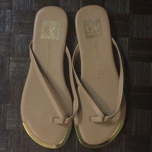Nude and Gold Sandals DV by Dolce Vita